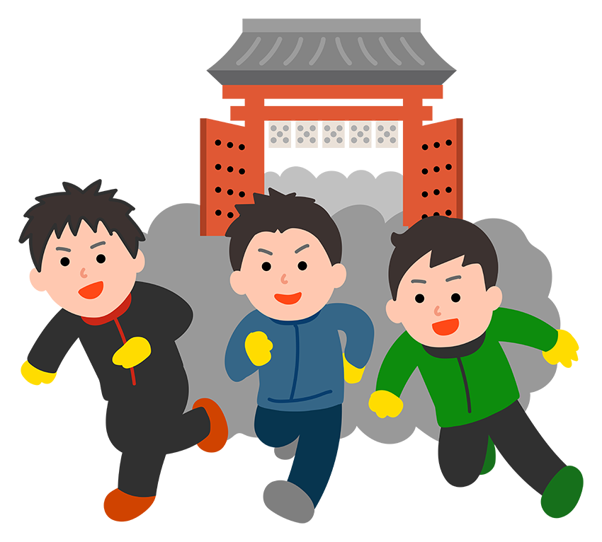 福男のイラスト・西宮神社・十日戎