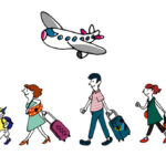 家族旅行のイラスト