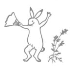 鳥獣戯画風・うさぎ1