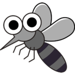 蚊のシンプルなイラスト素材・かわいい
