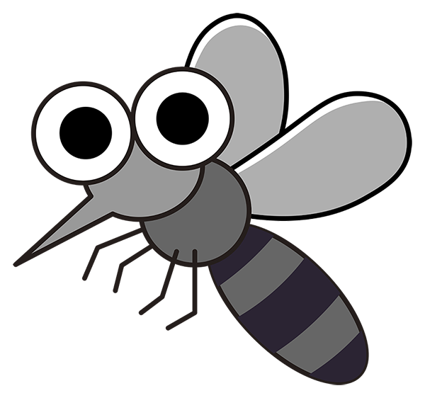 蚊のシンプルなイラスト素材・かわいい