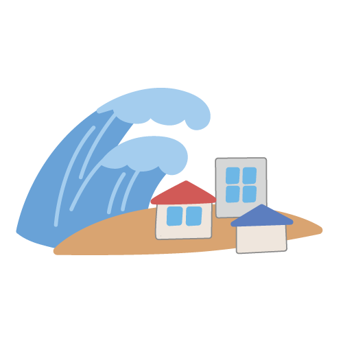 津波アイコンイラスト